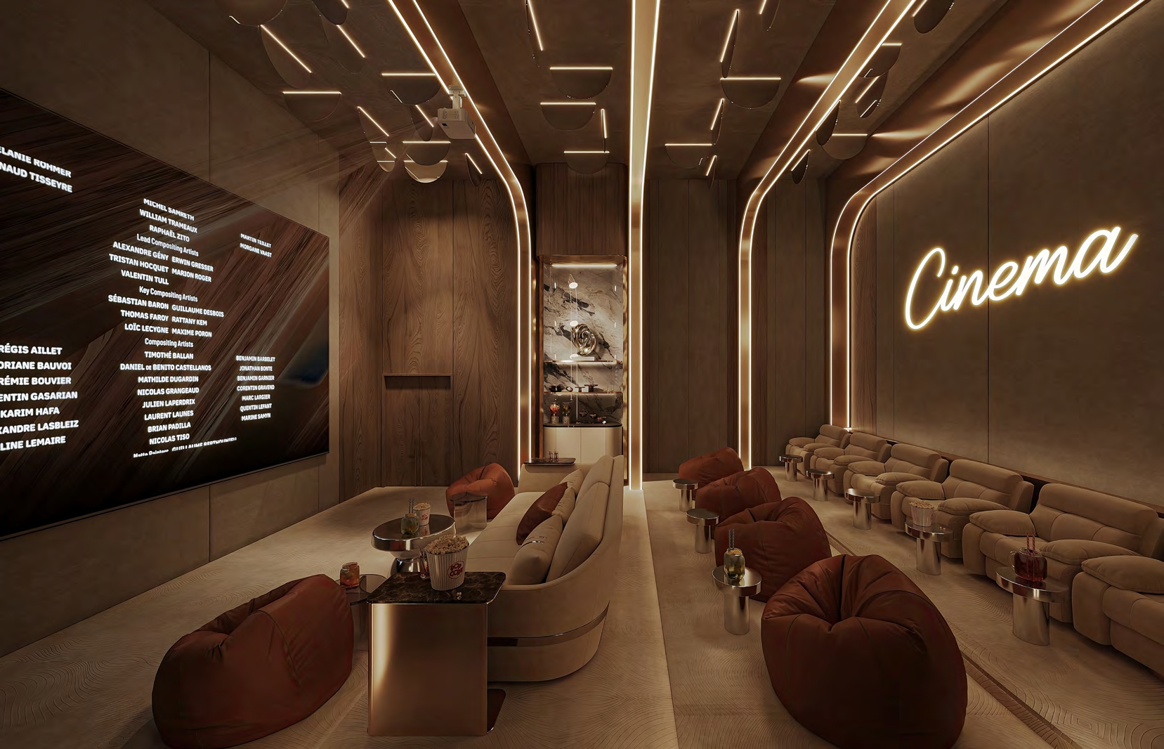 Private cinema interior