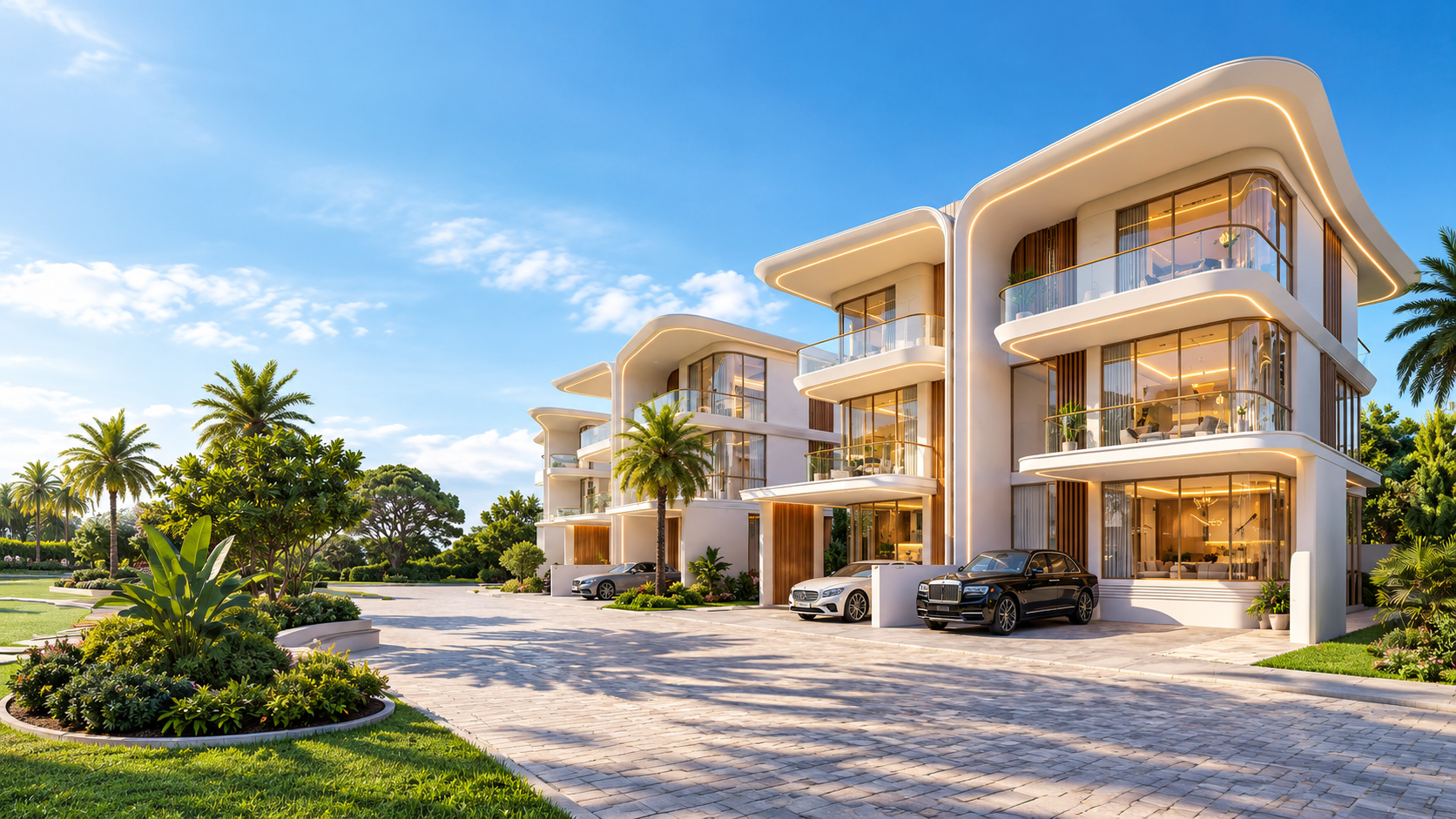 Greenz residences surrounded by landscaped gardens