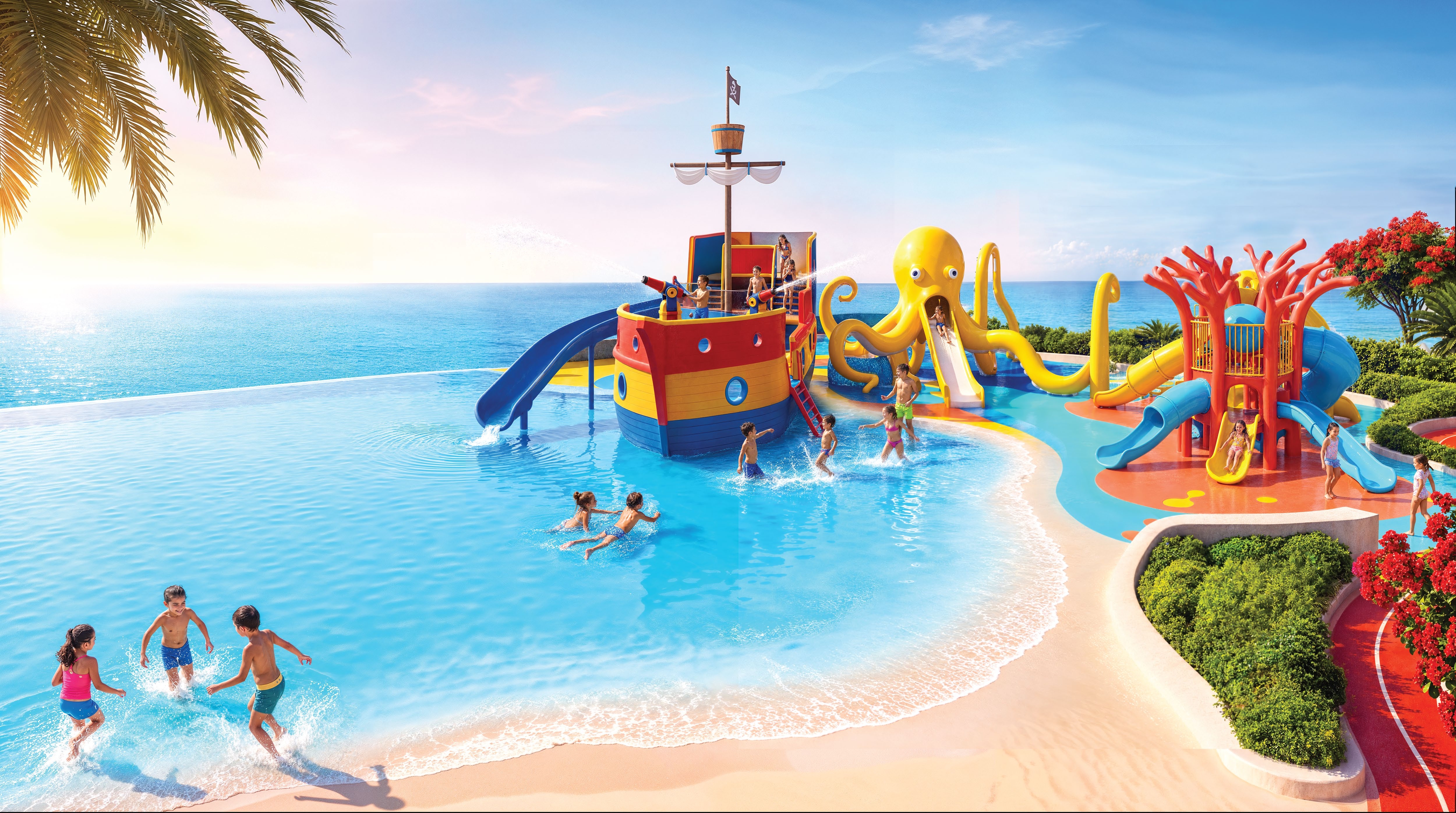 Swimming pool and pool deck