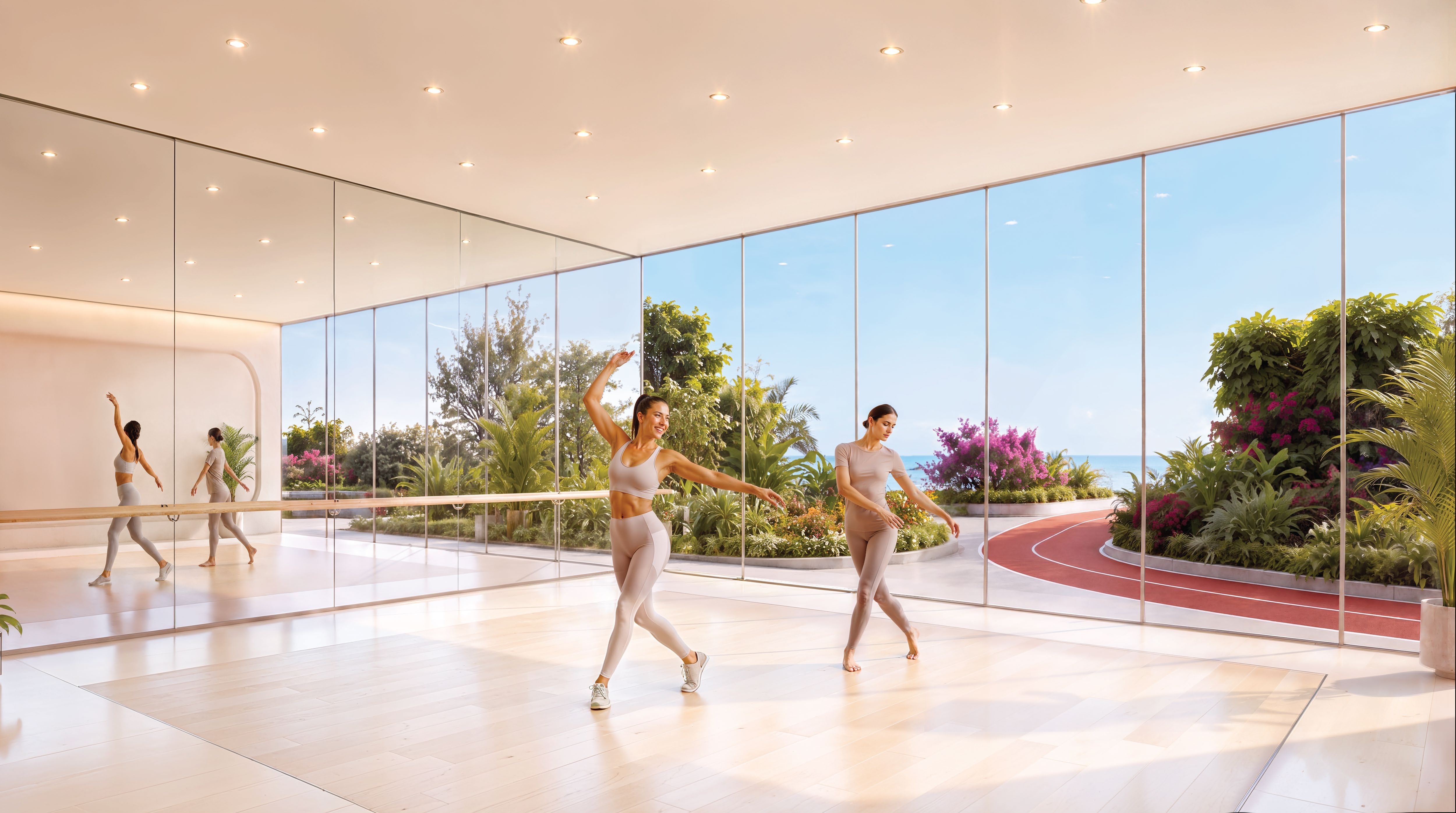 Outdoor waterfront amenity space