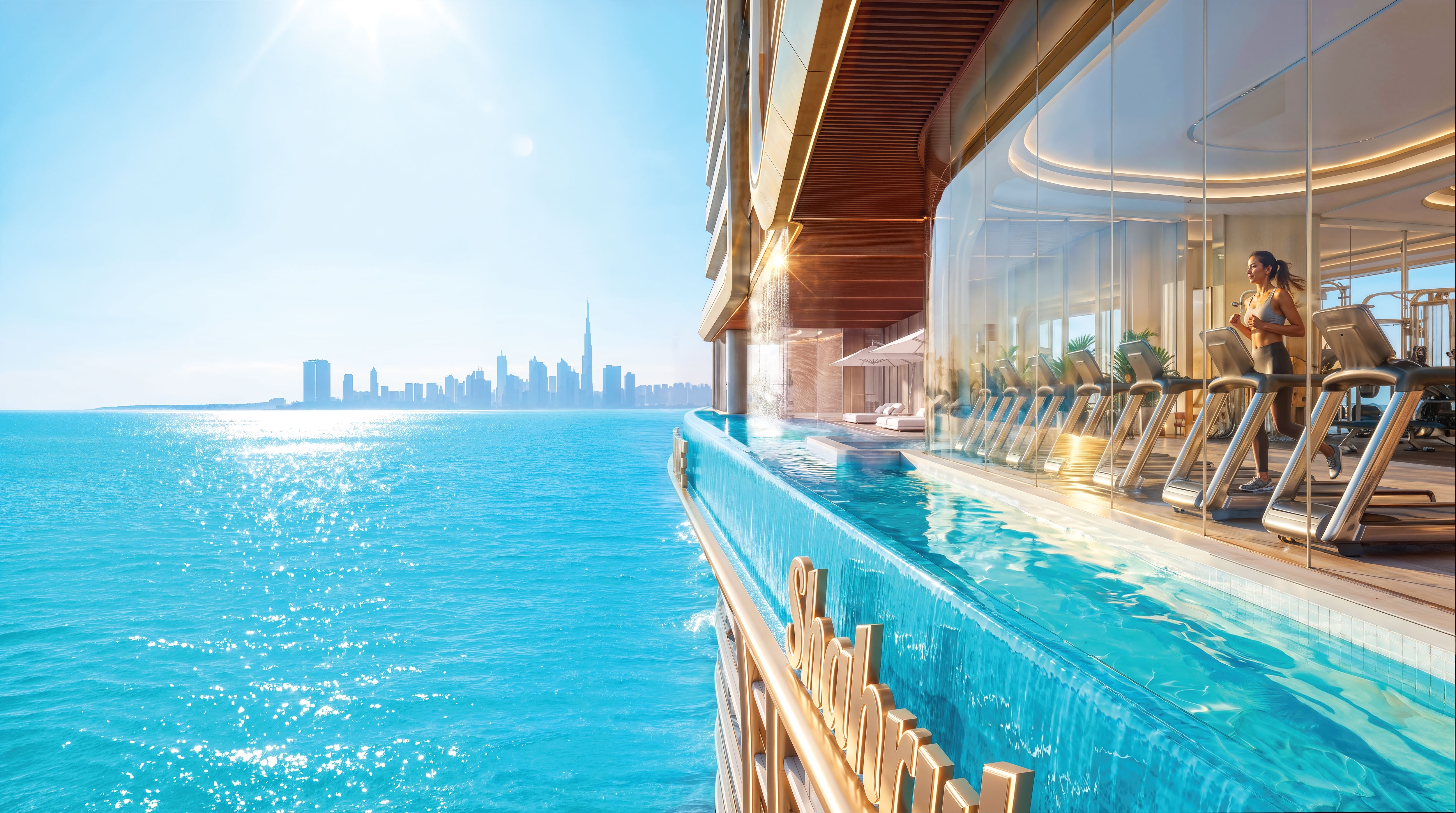 Poolside leisure area