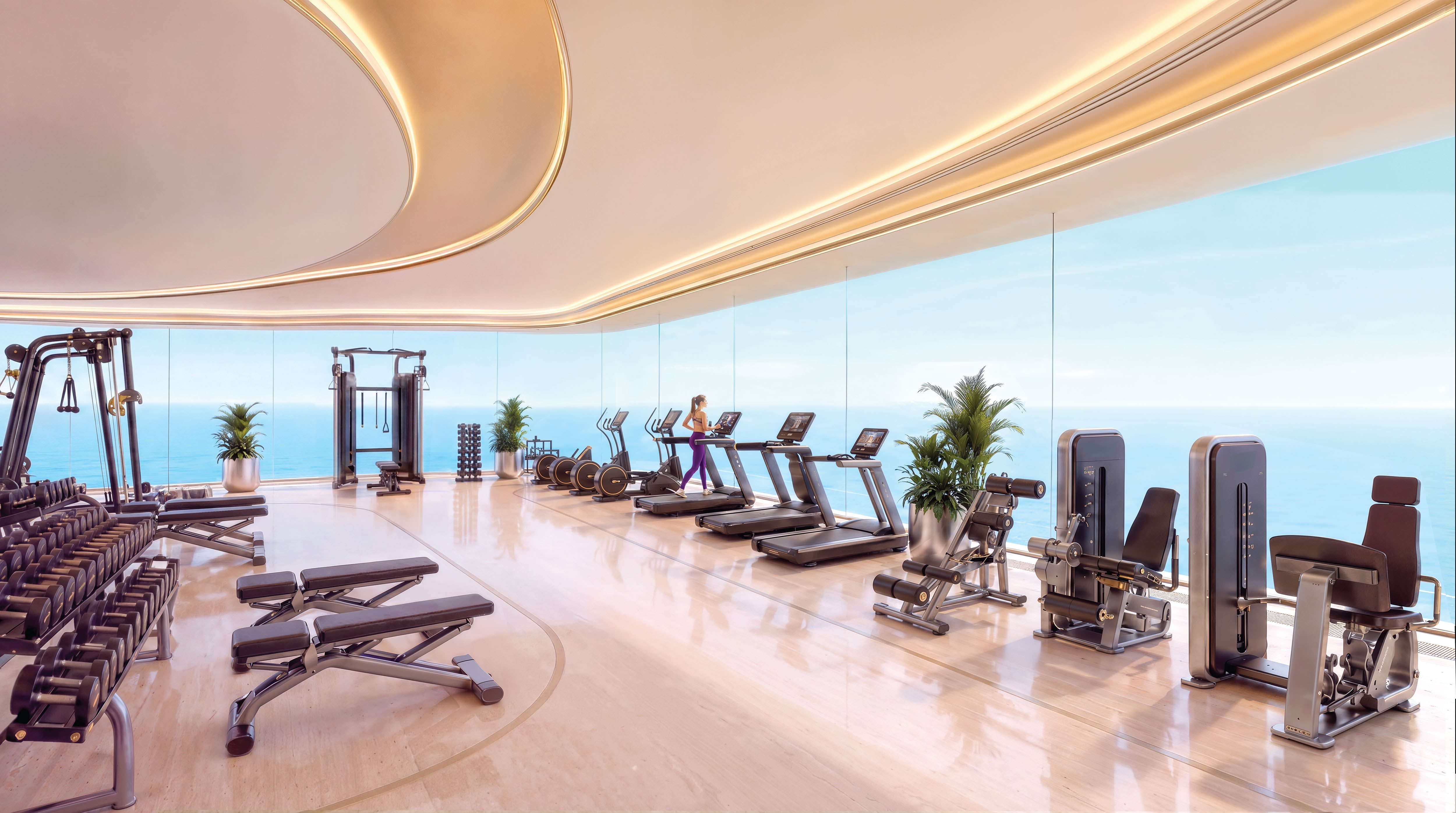 Indoor wellness and fitness space