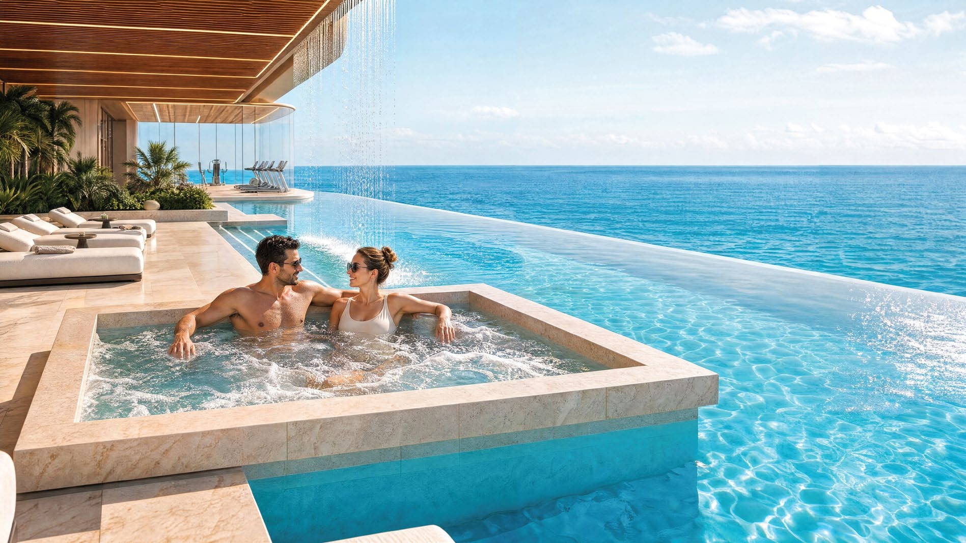 Waterfront pool amenity