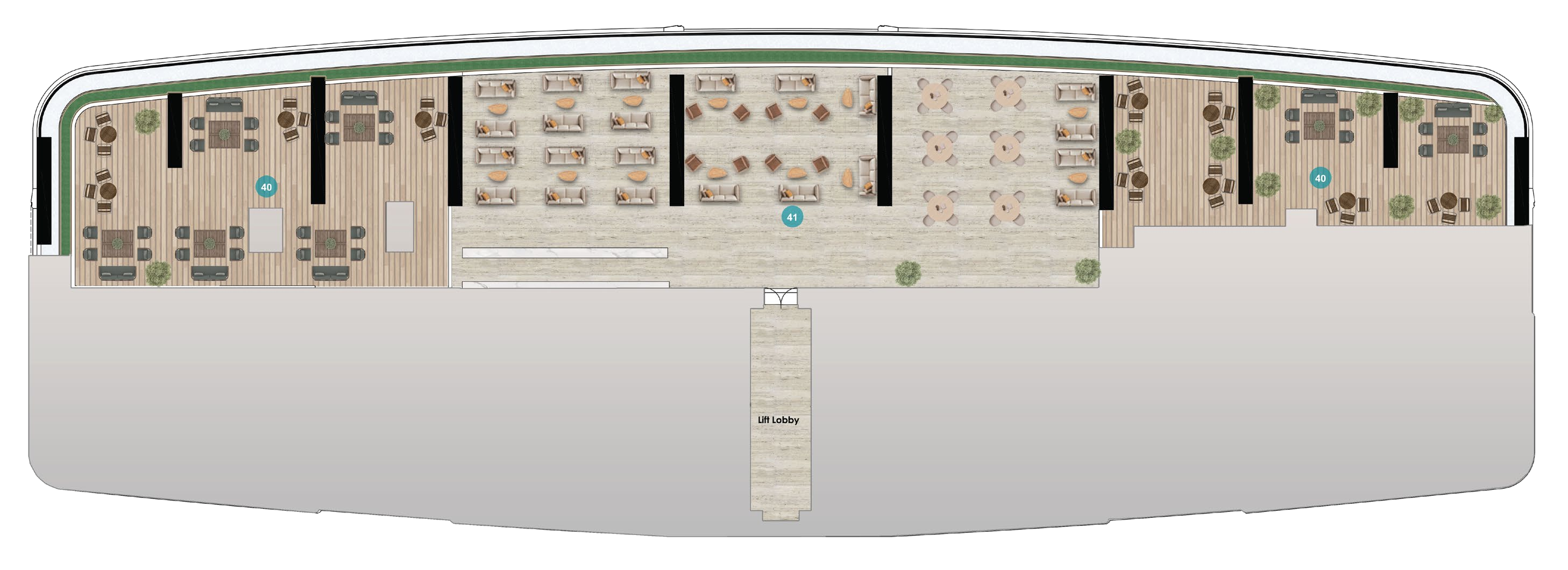 Resident spa and bathing facilities